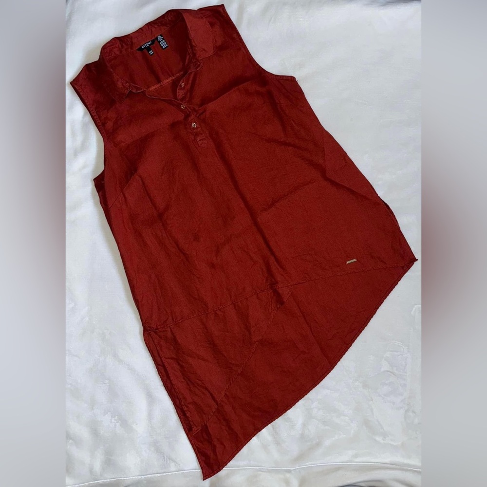 Ellen Tracy rust linen tunic
XL